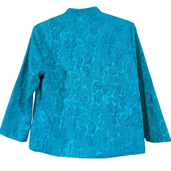 Bleu Bayou Floral Jacquard Jacket | Size Small - Picture 2 of 5